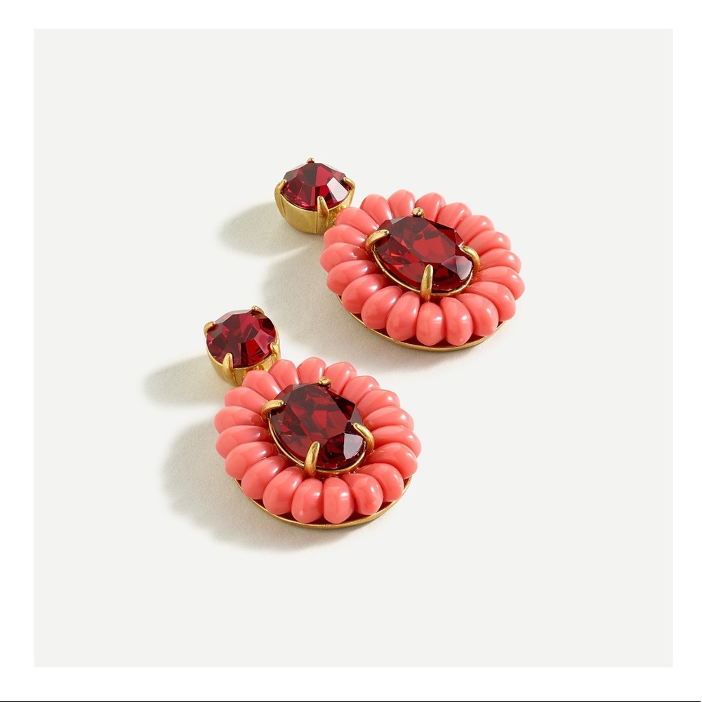 NWT J. Crew Resin-beaded Statement Earring